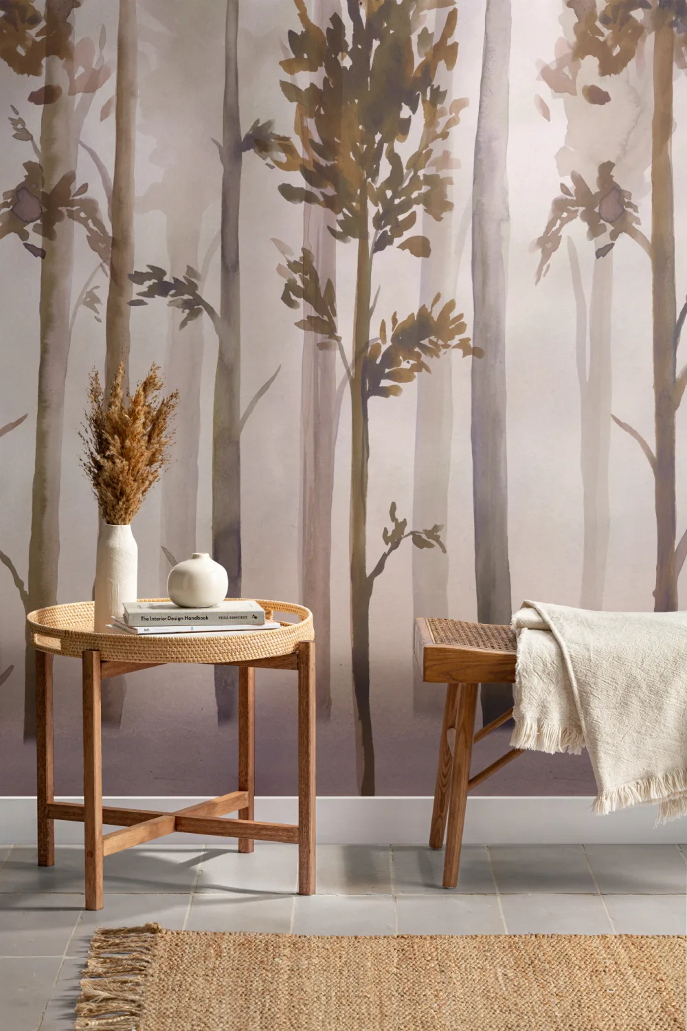 Mystic Watercolor Forest Wallpaper Mural