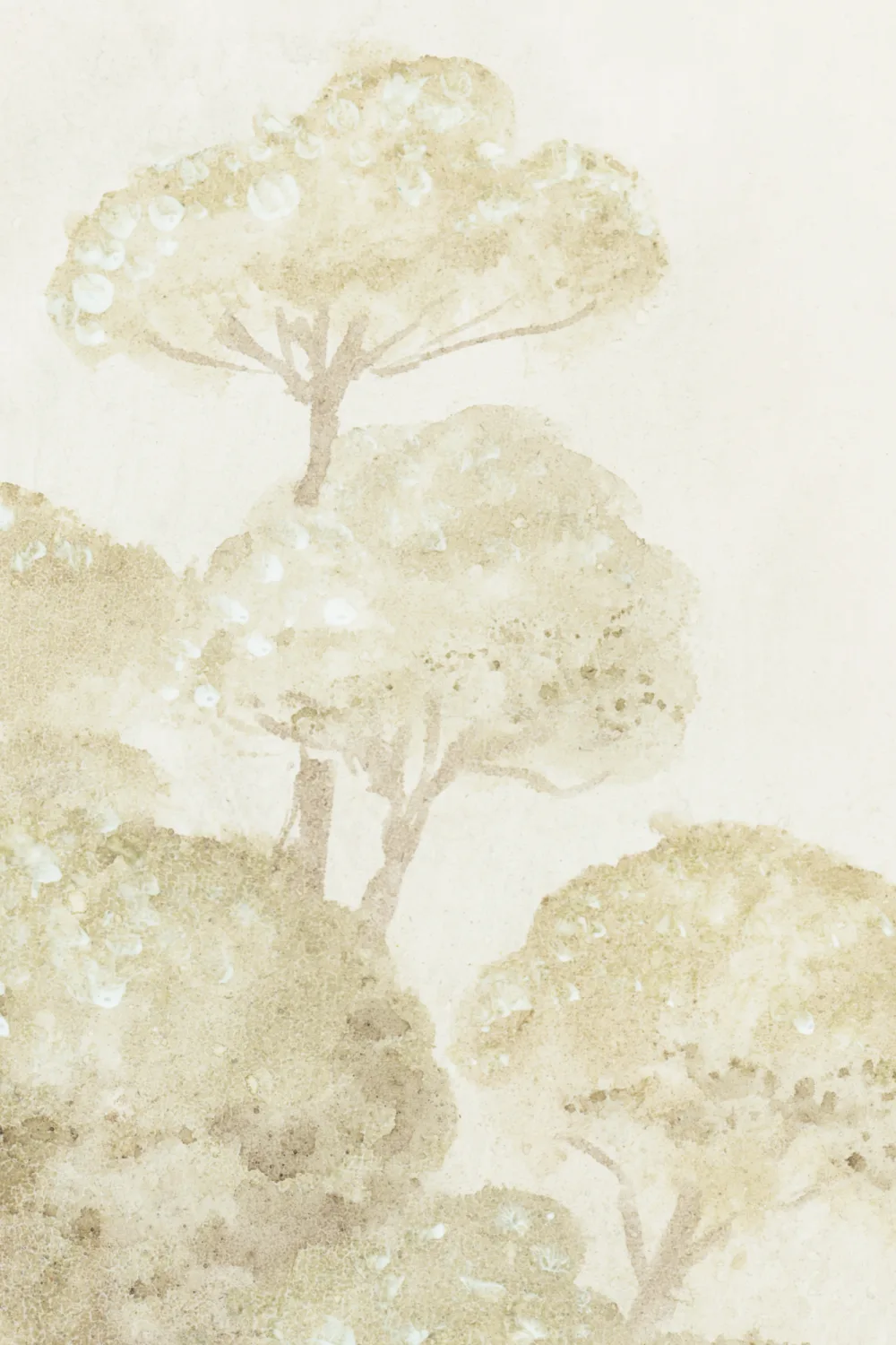 Dempet botanisk klassisk natur flerfarget fototapet