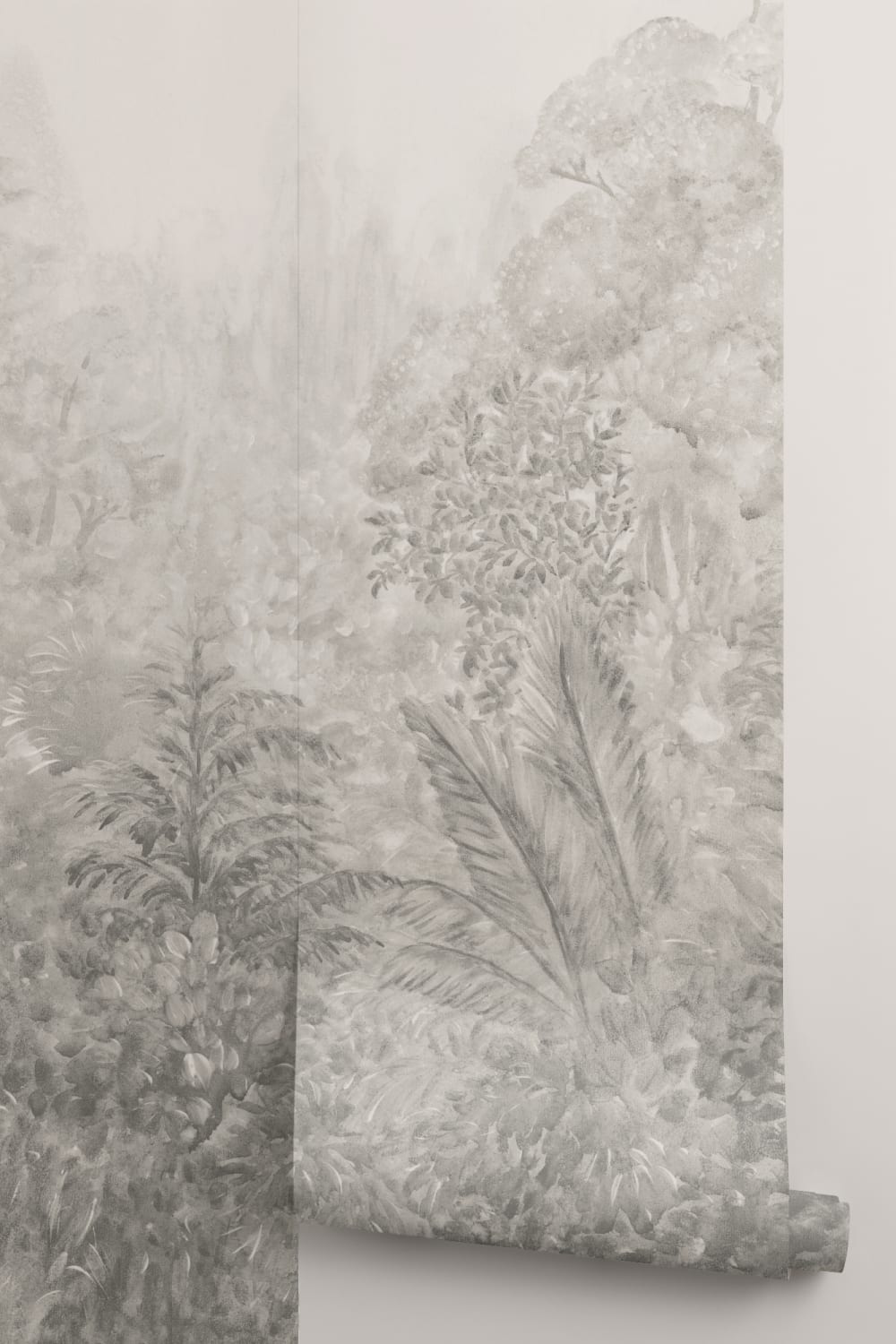 Beige Misty Grove Botanical Nature Wall Mural