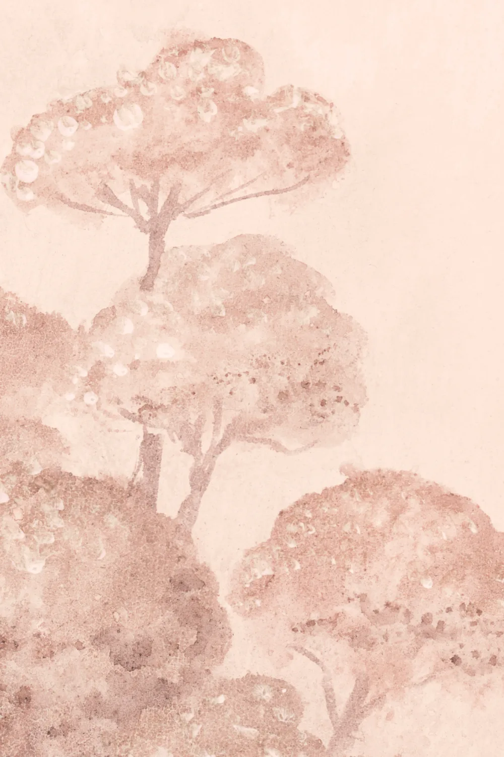 Pastelowa botaniczna fototapeta Serenity Nature