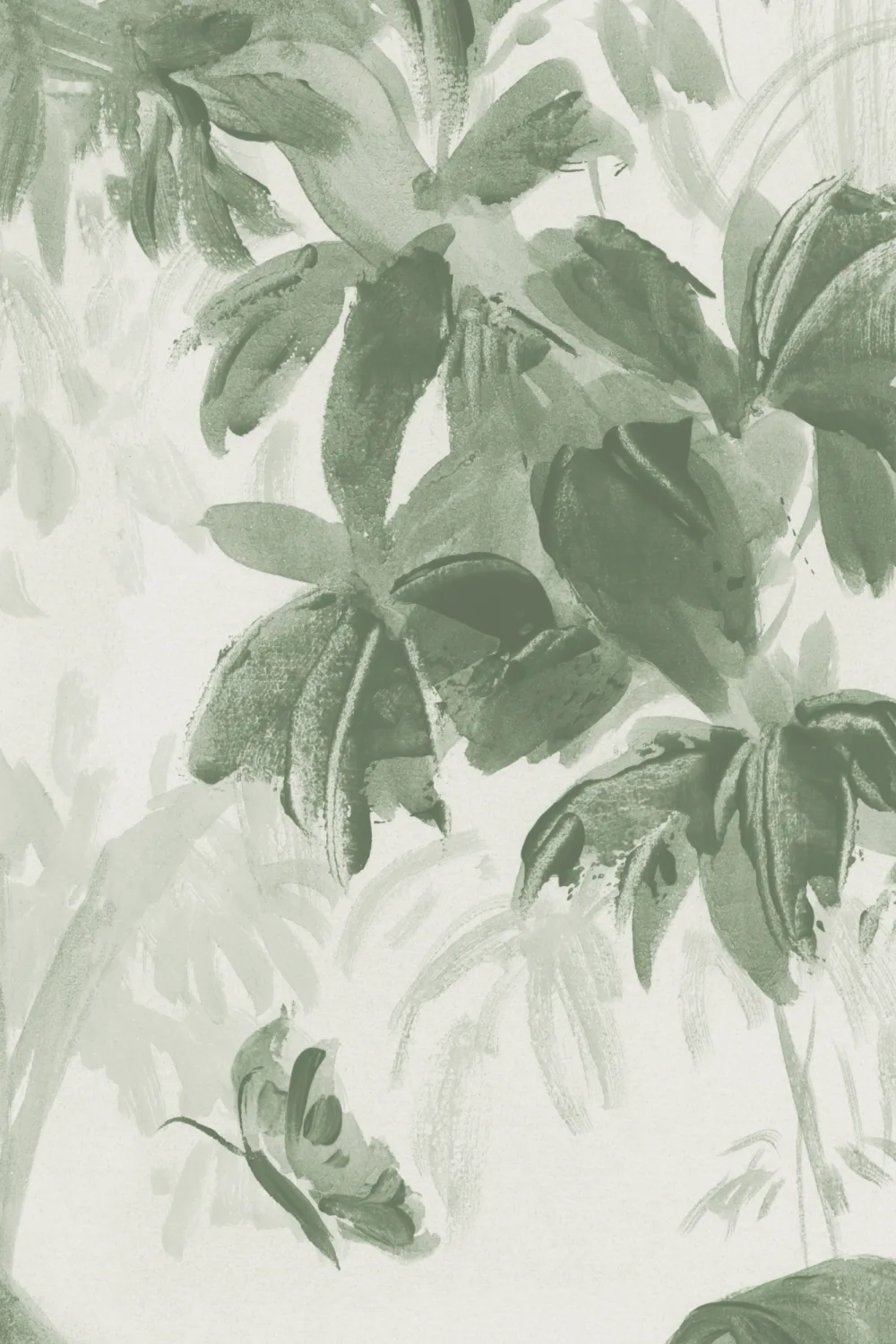 Green Sanctuary Jungle Botanical Wallpaper Mural