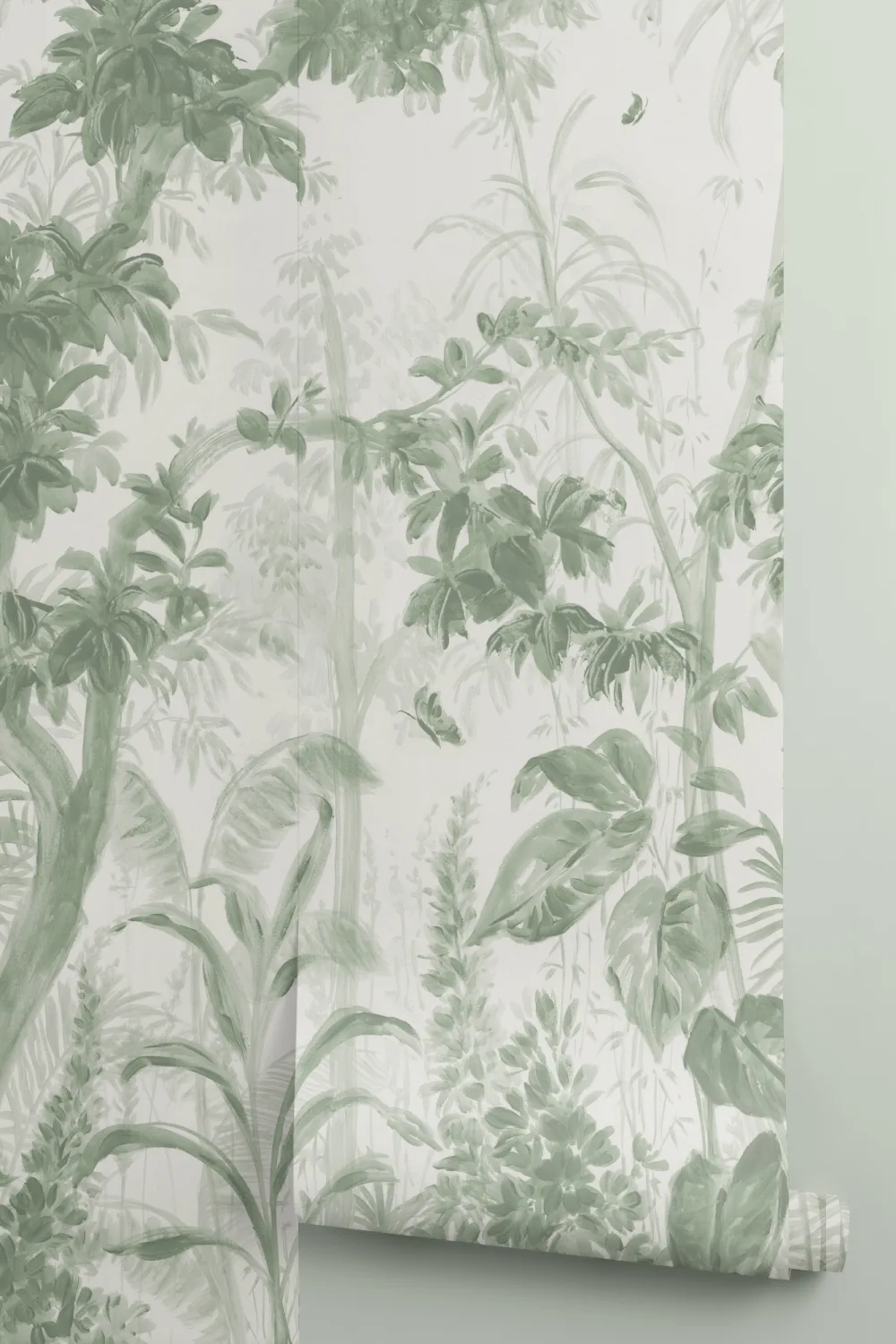 Green Sanctuary Jungle Botanical Wallpaper Mural