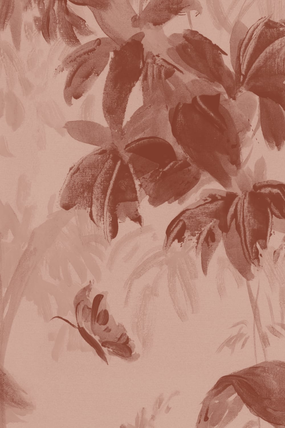 Terracotta Jungle Escape Botanical Wallpaper Mural