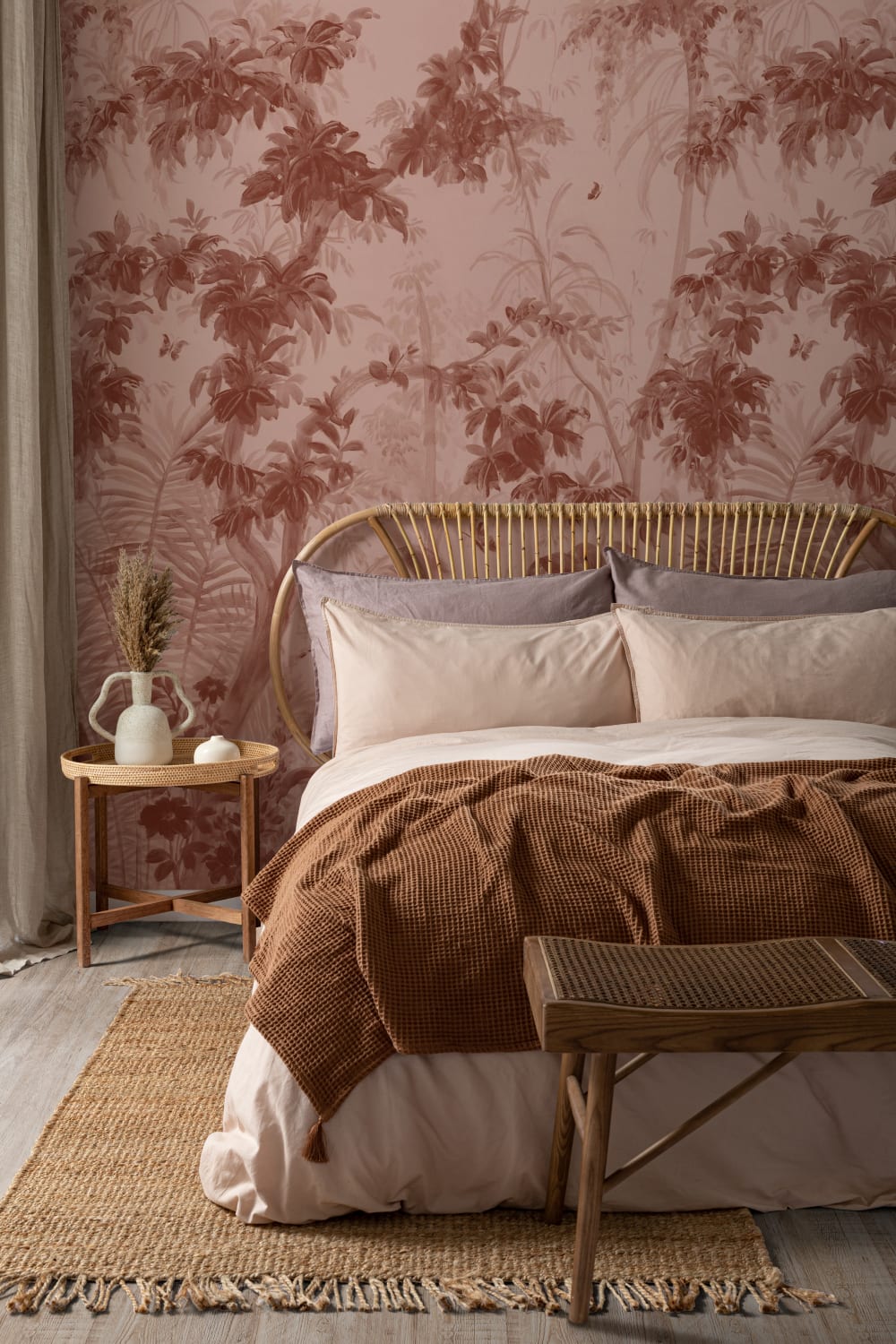 Terracotta Jungle Escape Botanical Wallpaper Mural