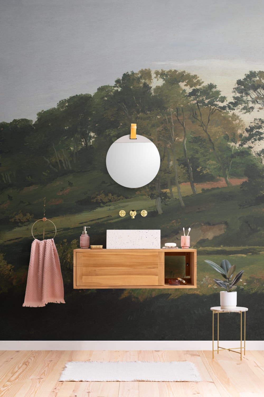 Danish Hills Landscape Painting Mural