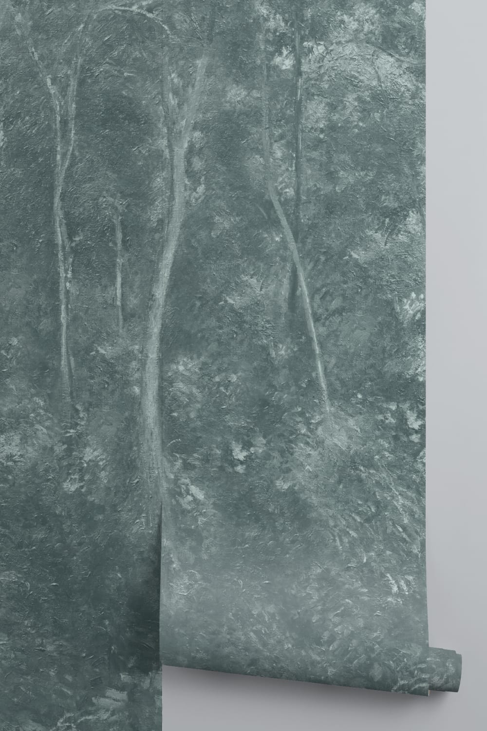 Blå vild skov Oliemaleri Fototapet