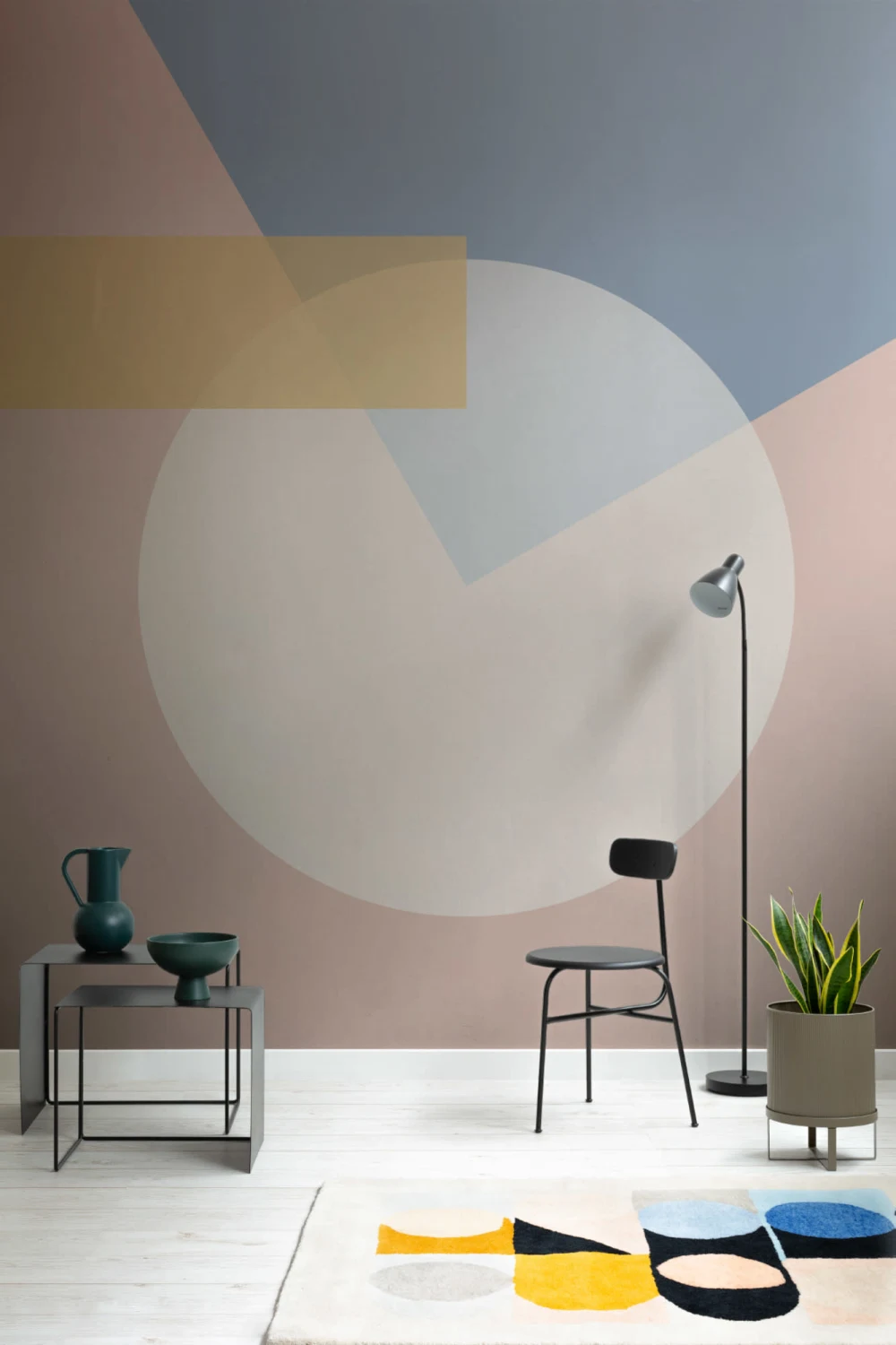 Bold Geometric Shapes Modern Bauhaus Wallpaper Mural