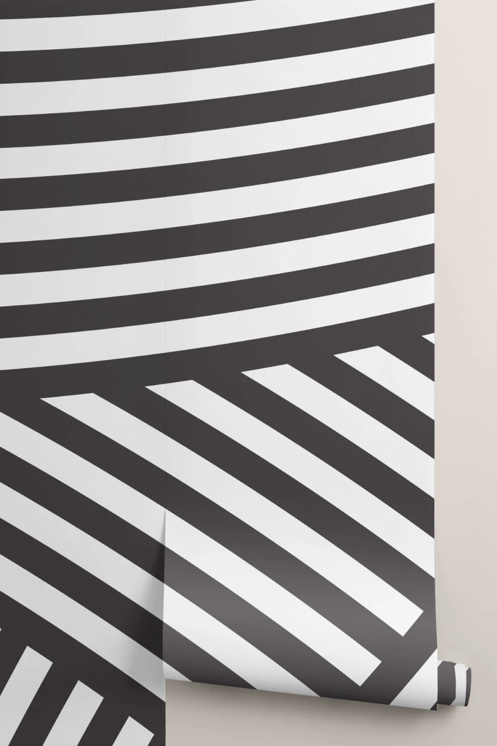 Walmer Layered Black & White Wallpaper Mural