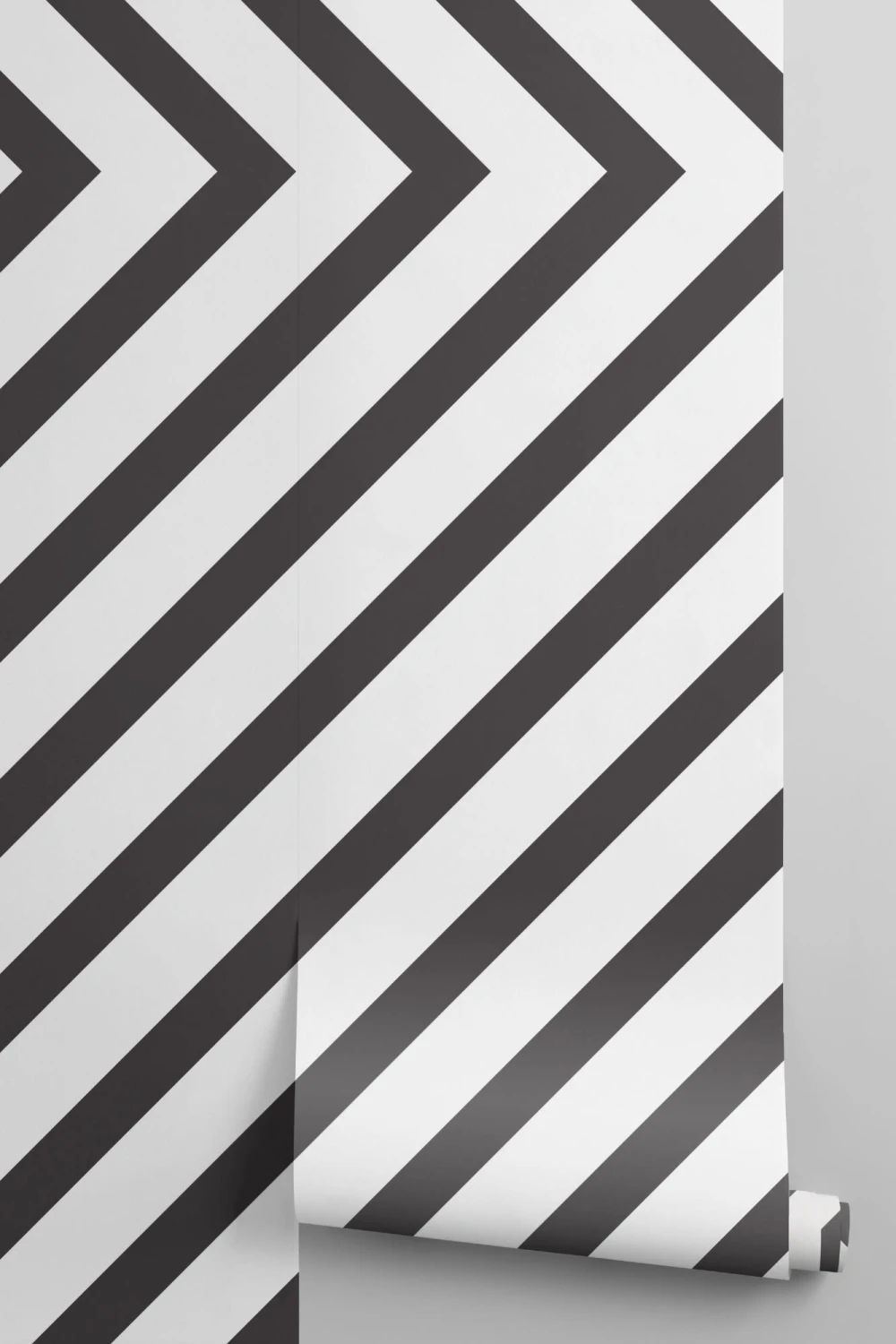 Mona Black & White Striped Wallpaper Mural
