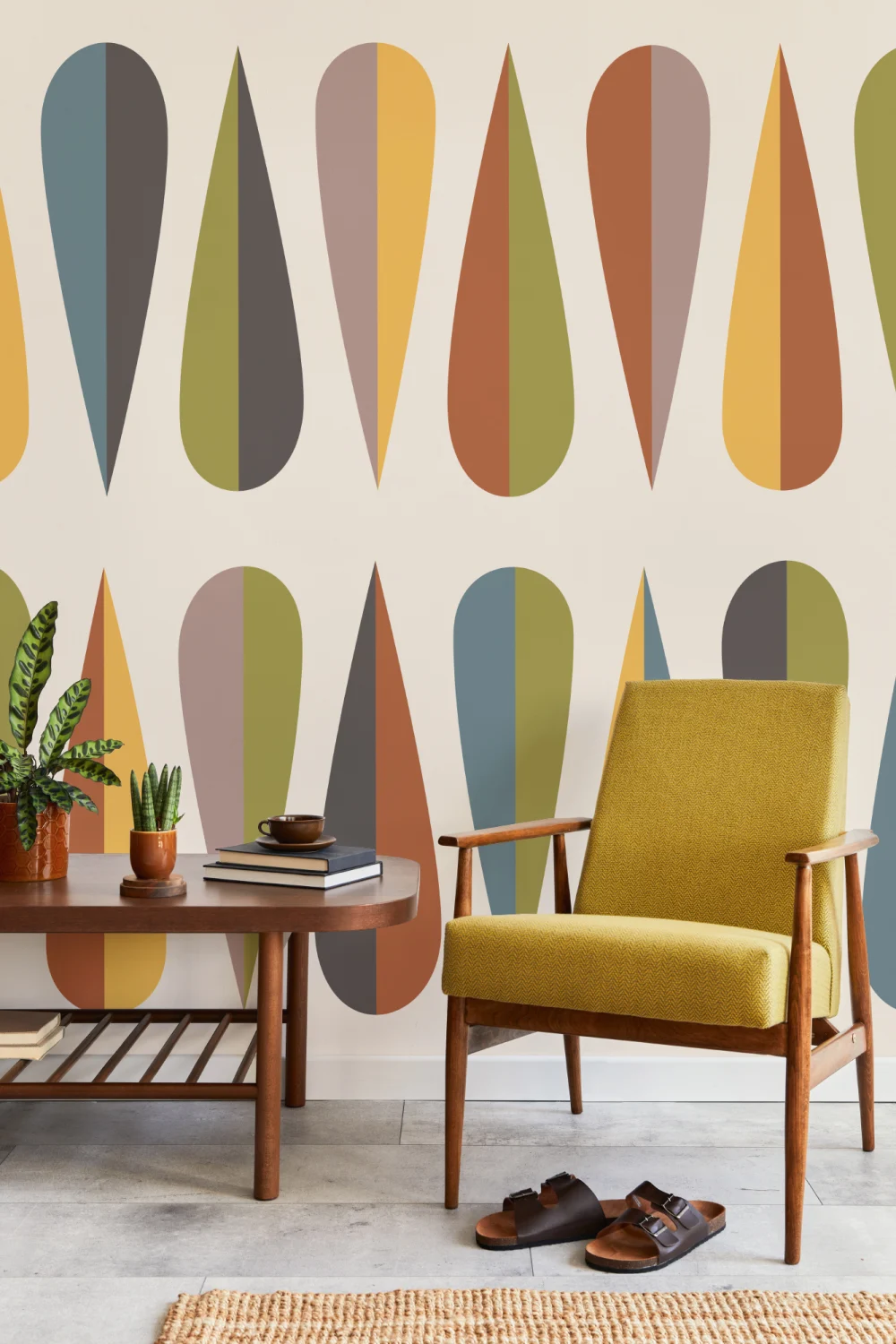 Wegner Colorful Retro Wallpaper Mural