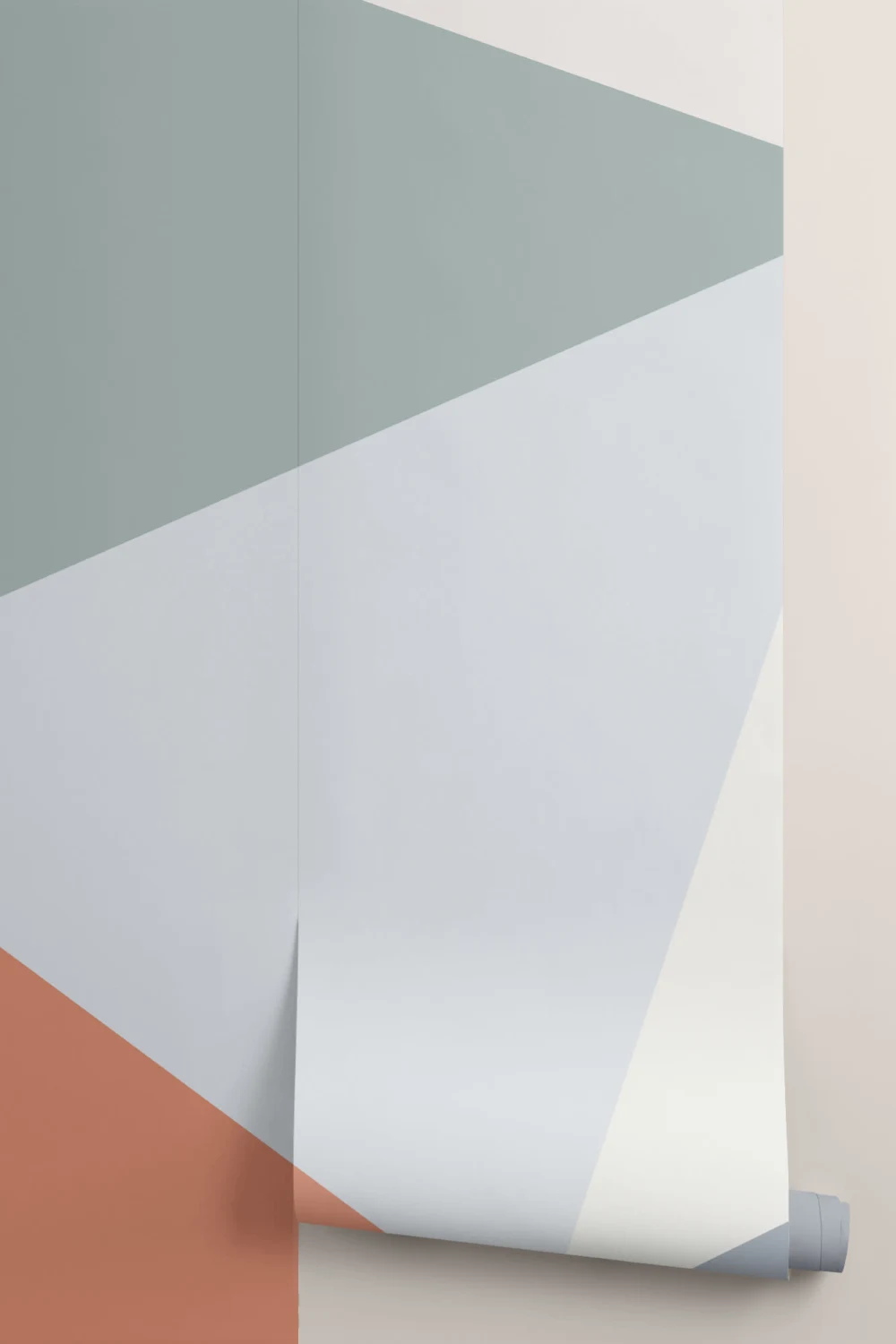 Mural de papel de parede geométrico sobredimensionado multicolorido