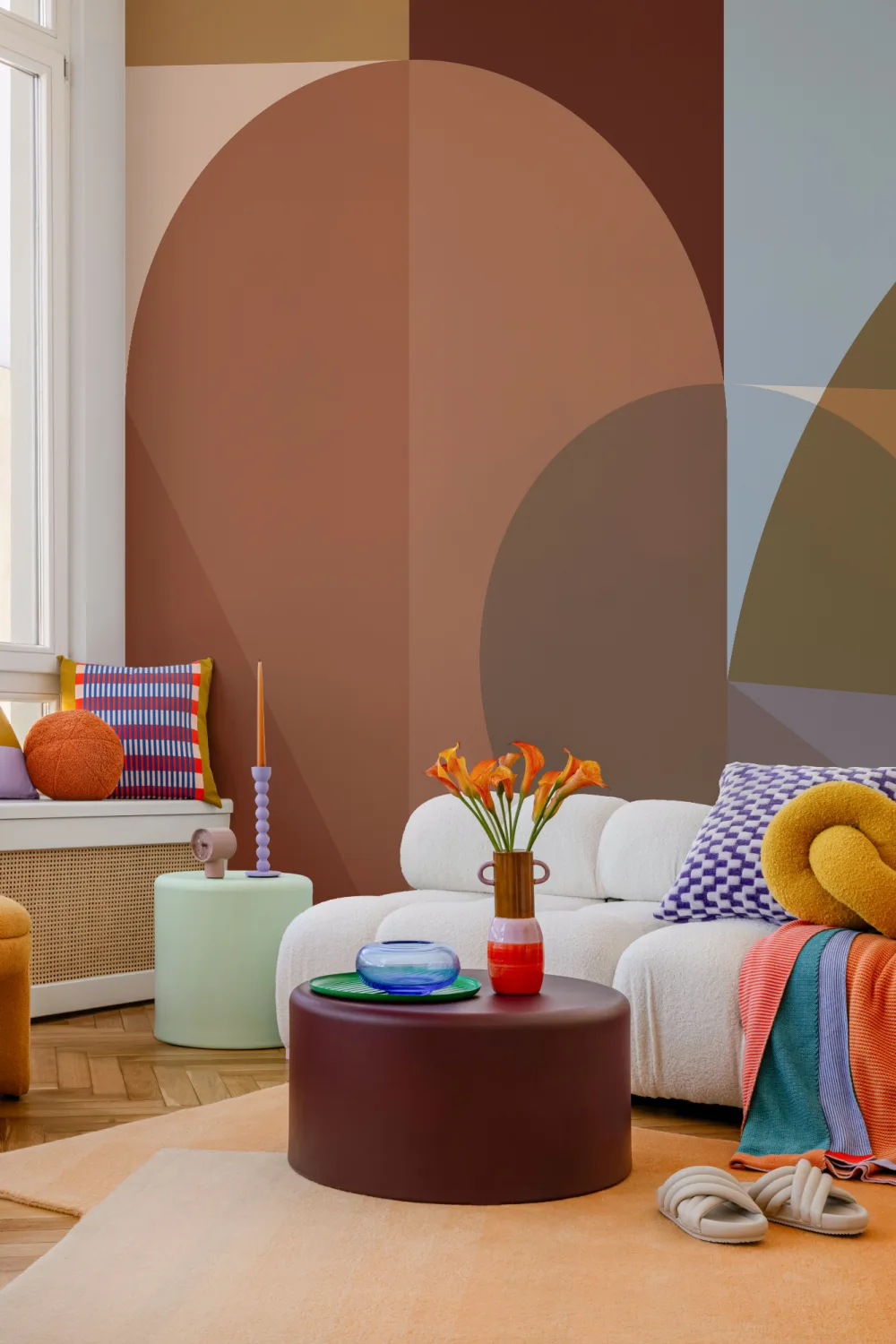 Multicolor Geometric Modern Abstract Wall Mural