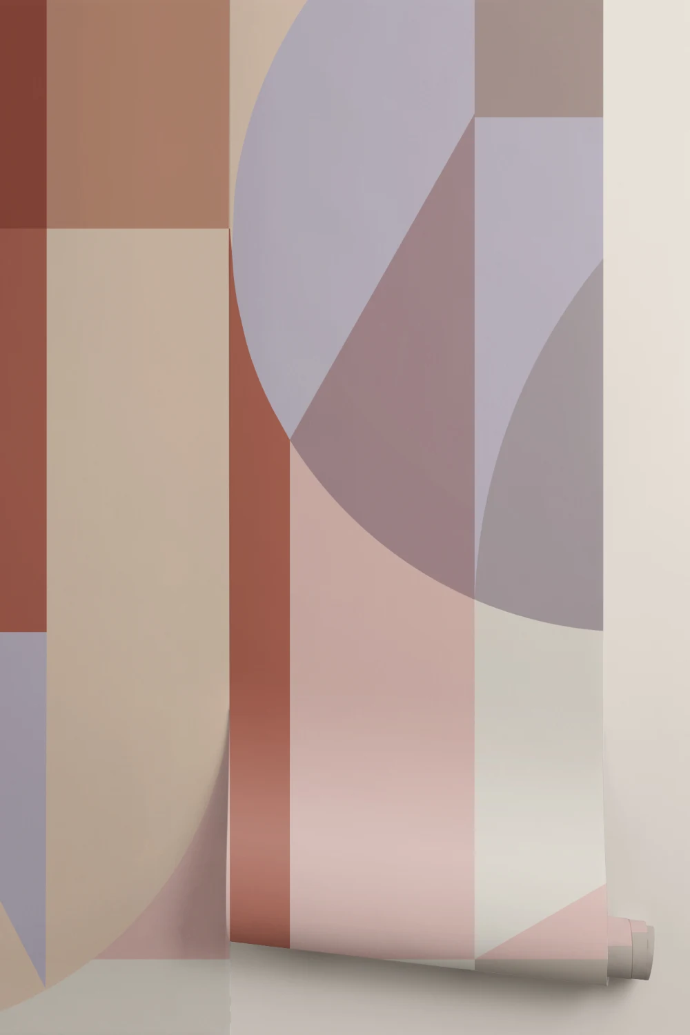 Lilac Geometric Abstract Multicolor Wall Mural