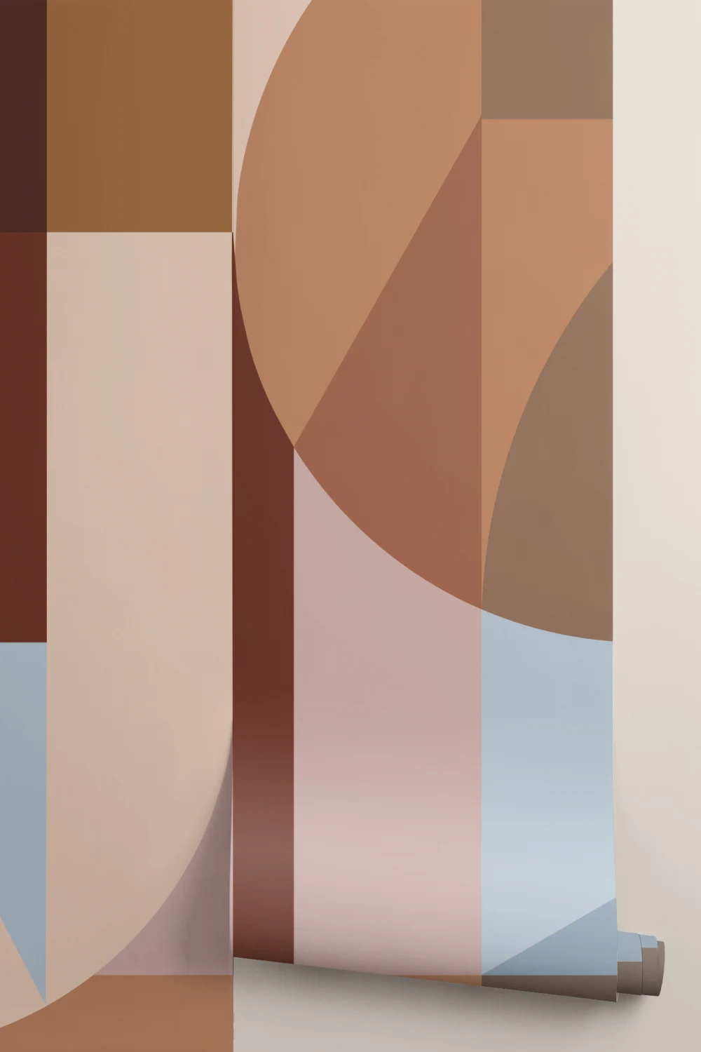 Orange Geometric Retro Vibe Wall Mural