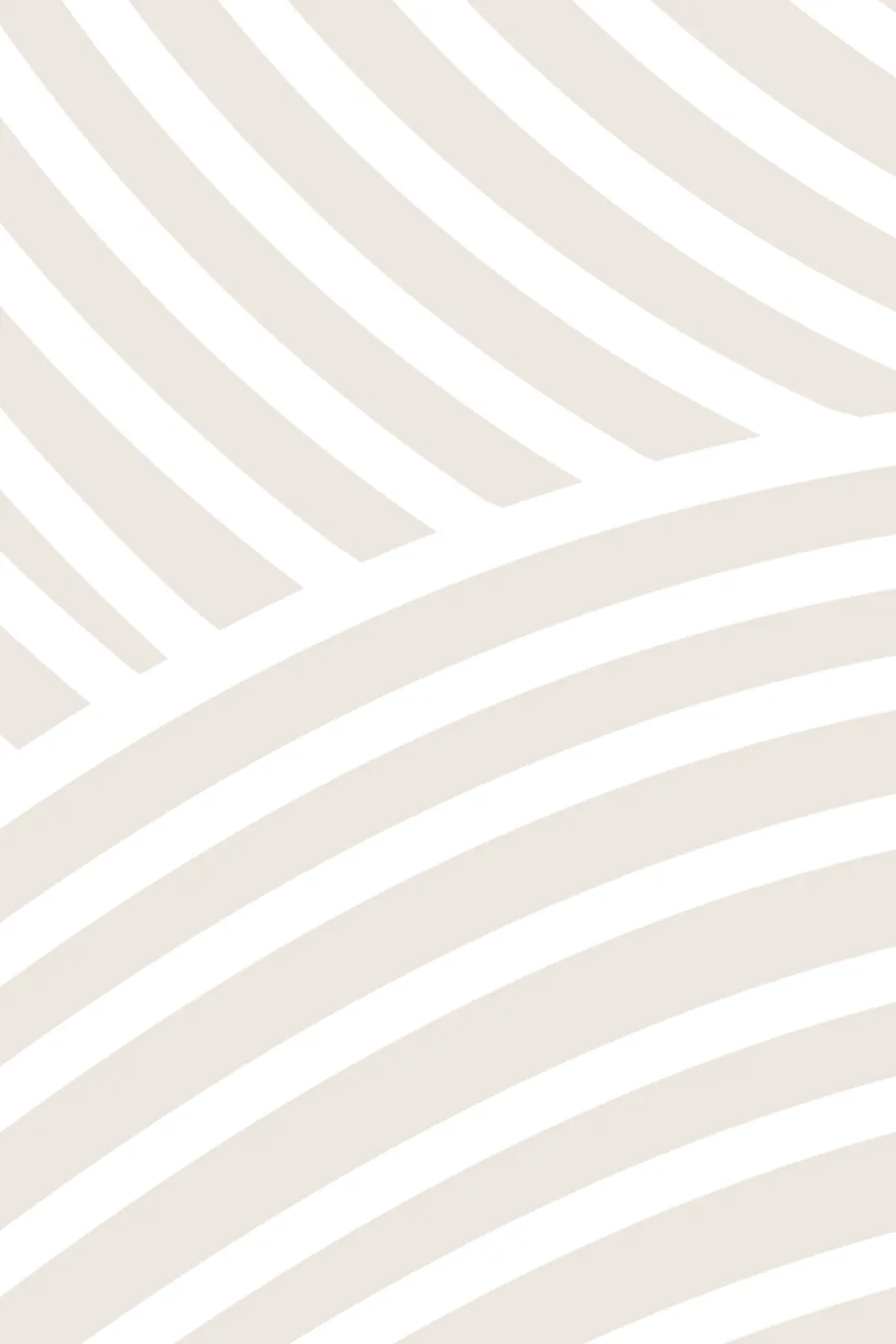 Neutral Curvy Lines Modern Zen Garden Wallpaper Mural