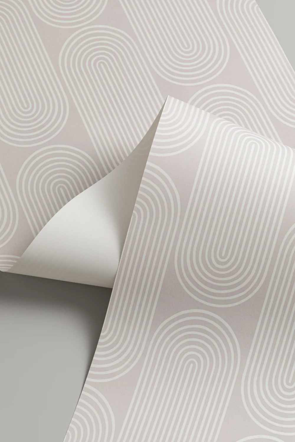 Neutral Calming Lines and Curves Repeat Pattern Wallpaper