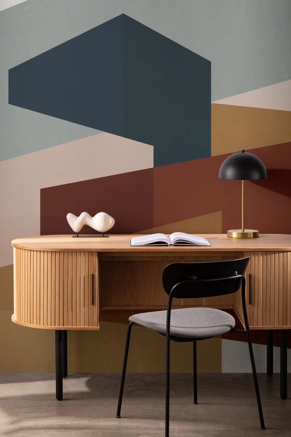 Modern Abstract Blok Vormen Behang Muurschildering