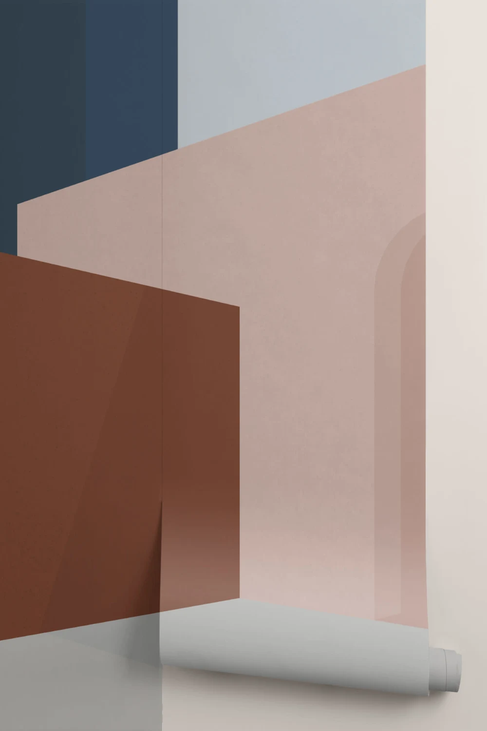 Blocky Abstract Architecture Wallpaper Mural