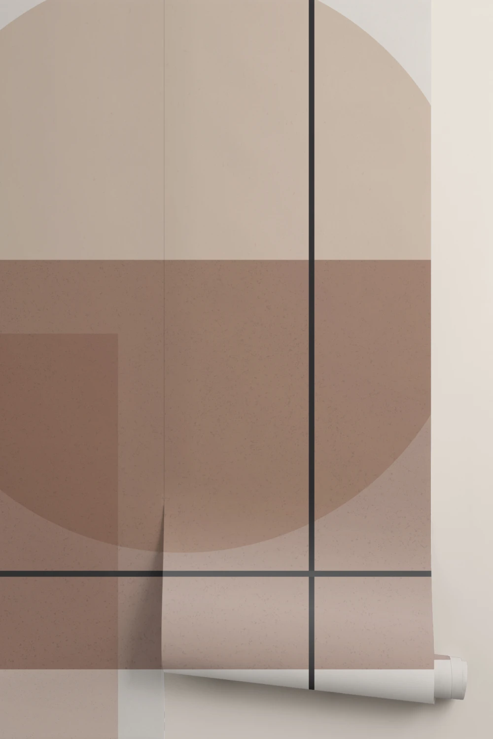 Neutraal Mid Eeuw Abstract Geometrisch Behang Muurschildering