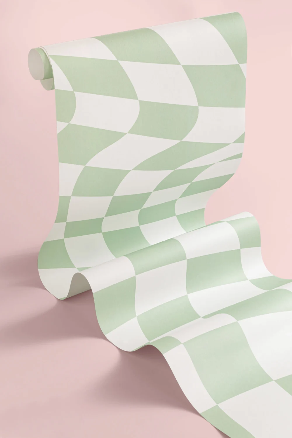 Cool Green Checkered Aesthetic Pattern Wallpaper Mural