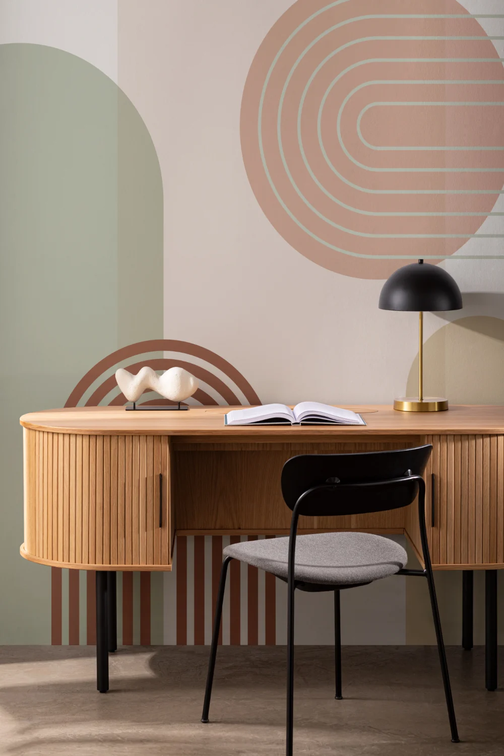 Klassinen retro geometrinen kuvatapetti