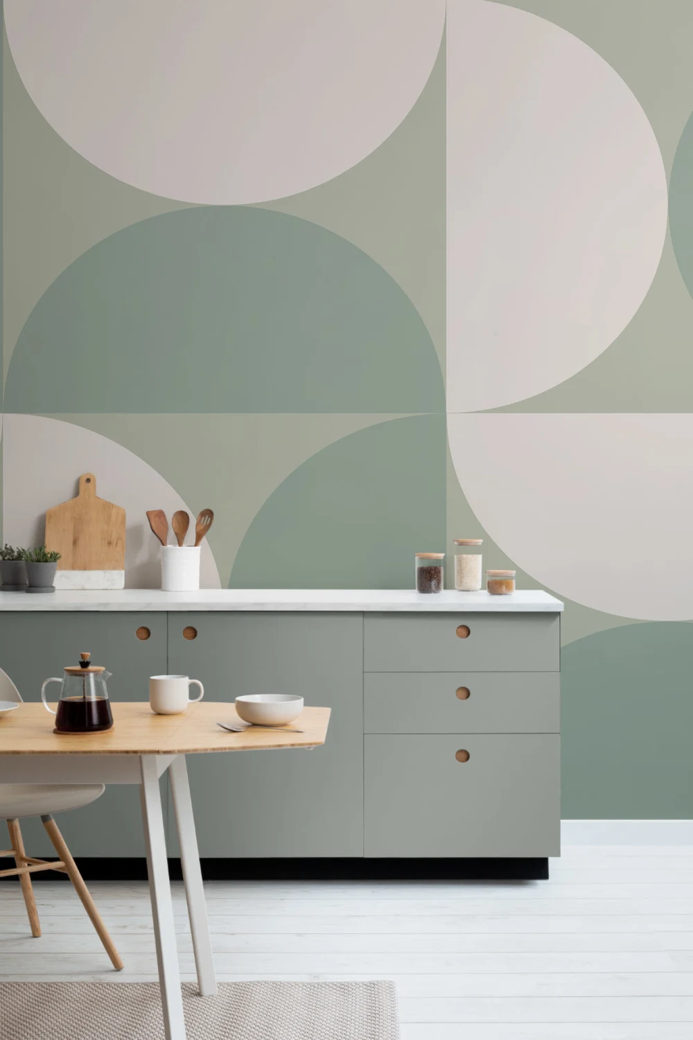 Verde Circle Geometric Wallpaper Mural