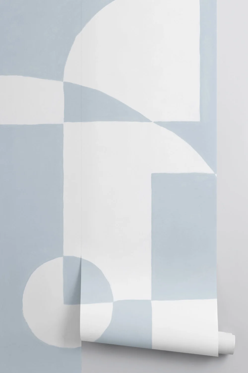 Hemelsblauwe Scandinavische Abstracte Geometrische Muurschildering