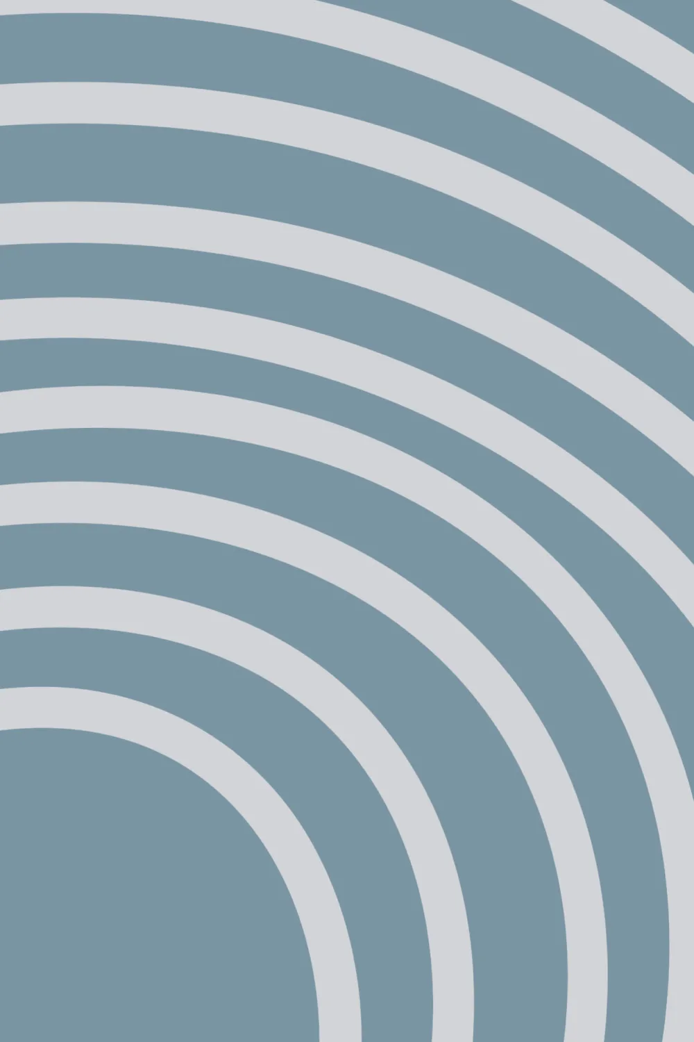 Blue Curvy Lines Zen Garden Pattern Mural