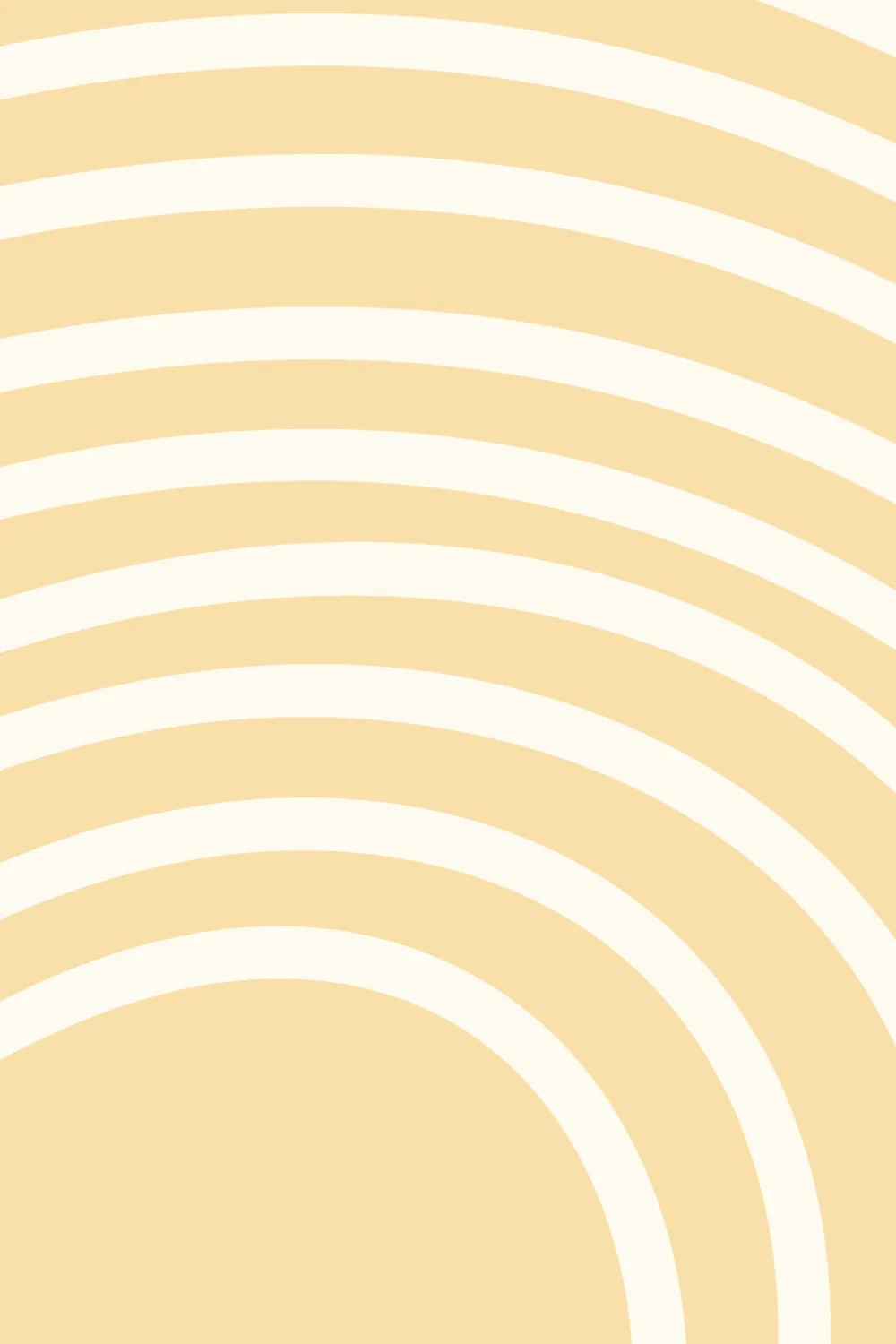 Yellow Curvy Lines Modern Zen Garden Mural