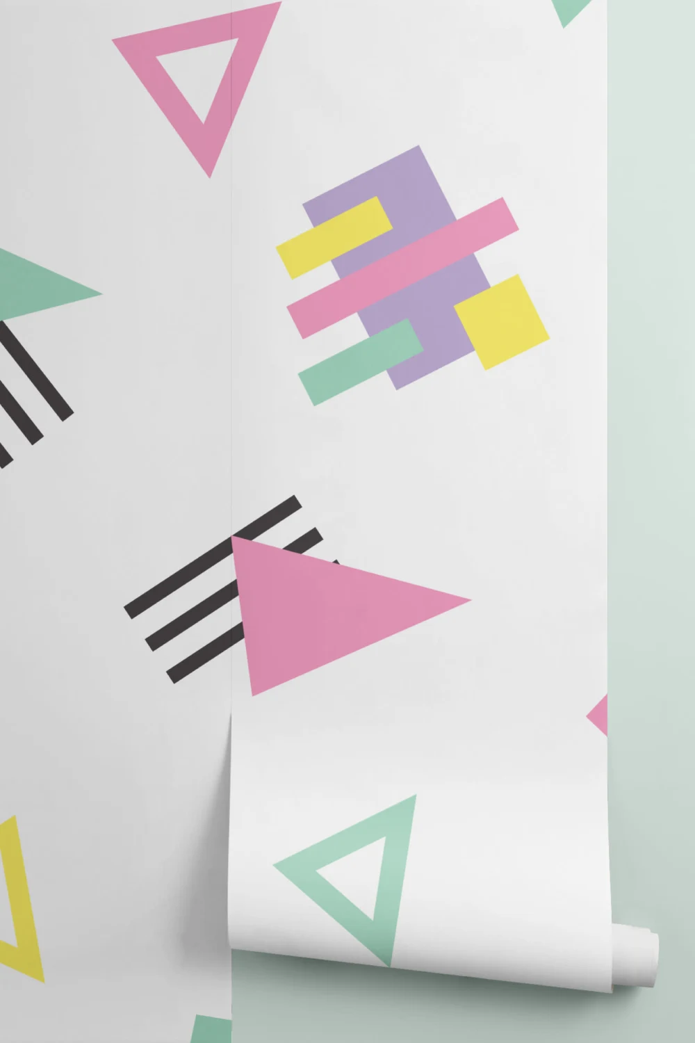 Geometric 90s Wallpaper Mural