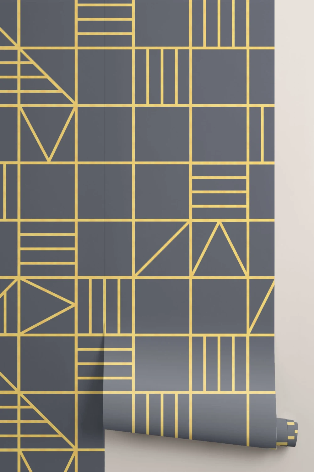 Grid Klassieke Driehoeken Behang Muurschildering