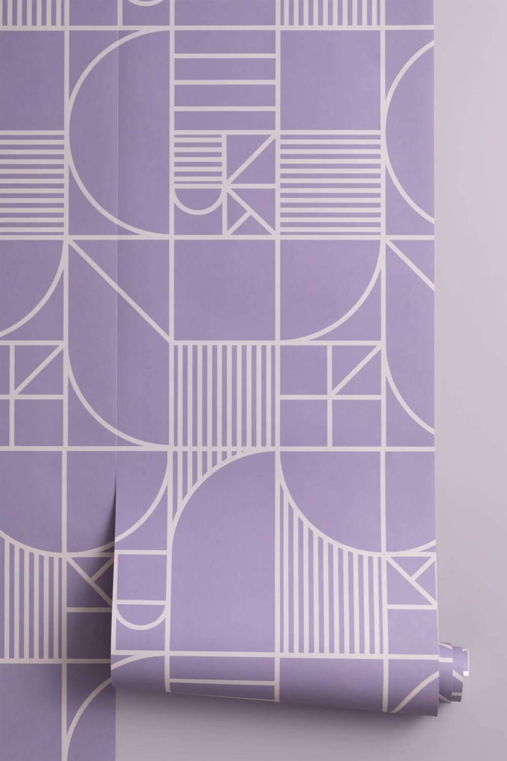 Paars Abstract Geometrisch Lijnen Herhaal Patroon Behang