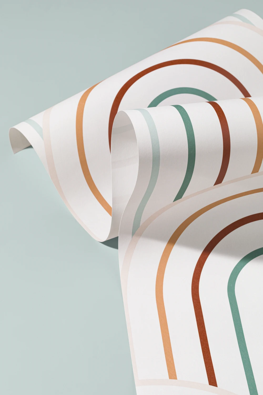 Multicolor Minimalist Loop Repeat Pattern Wallpaper