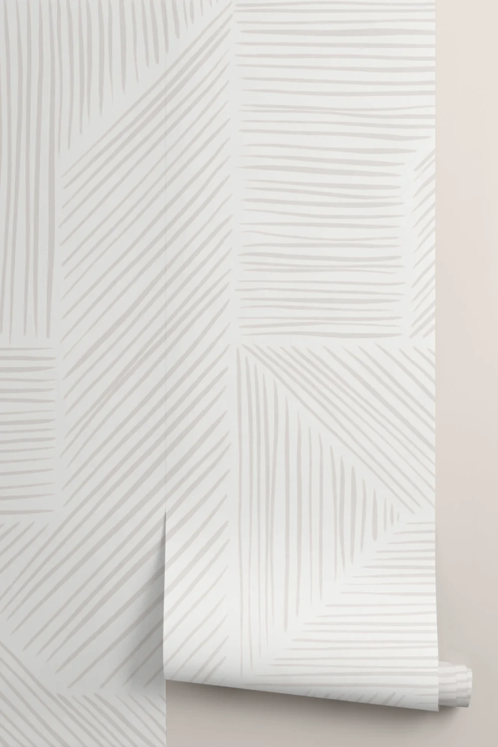 Mural de papel de parede Taupe Geometric Lines