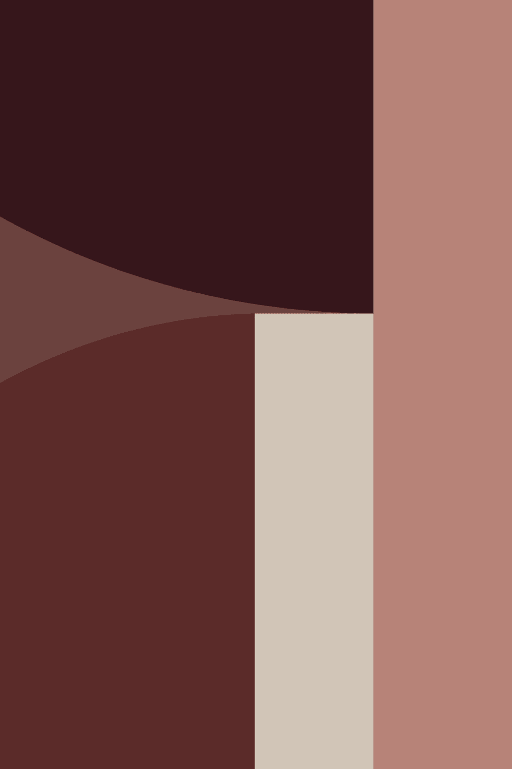 Wine Red Geometric Arch Contemporary Statement Mural
