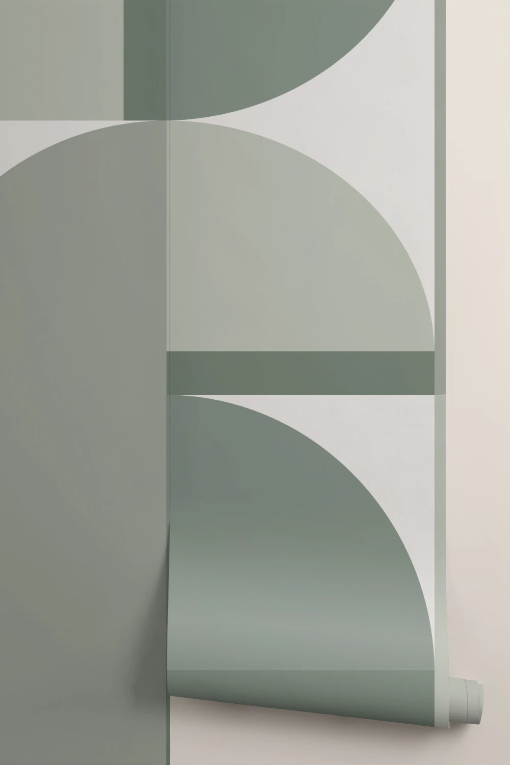 Zielona geometryczna współczesna abstrakcyjna fototapeta na ścianę