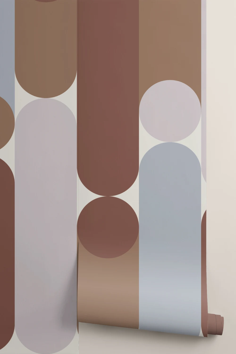 Multicolor Retro Geometric Abstract Wall Mural