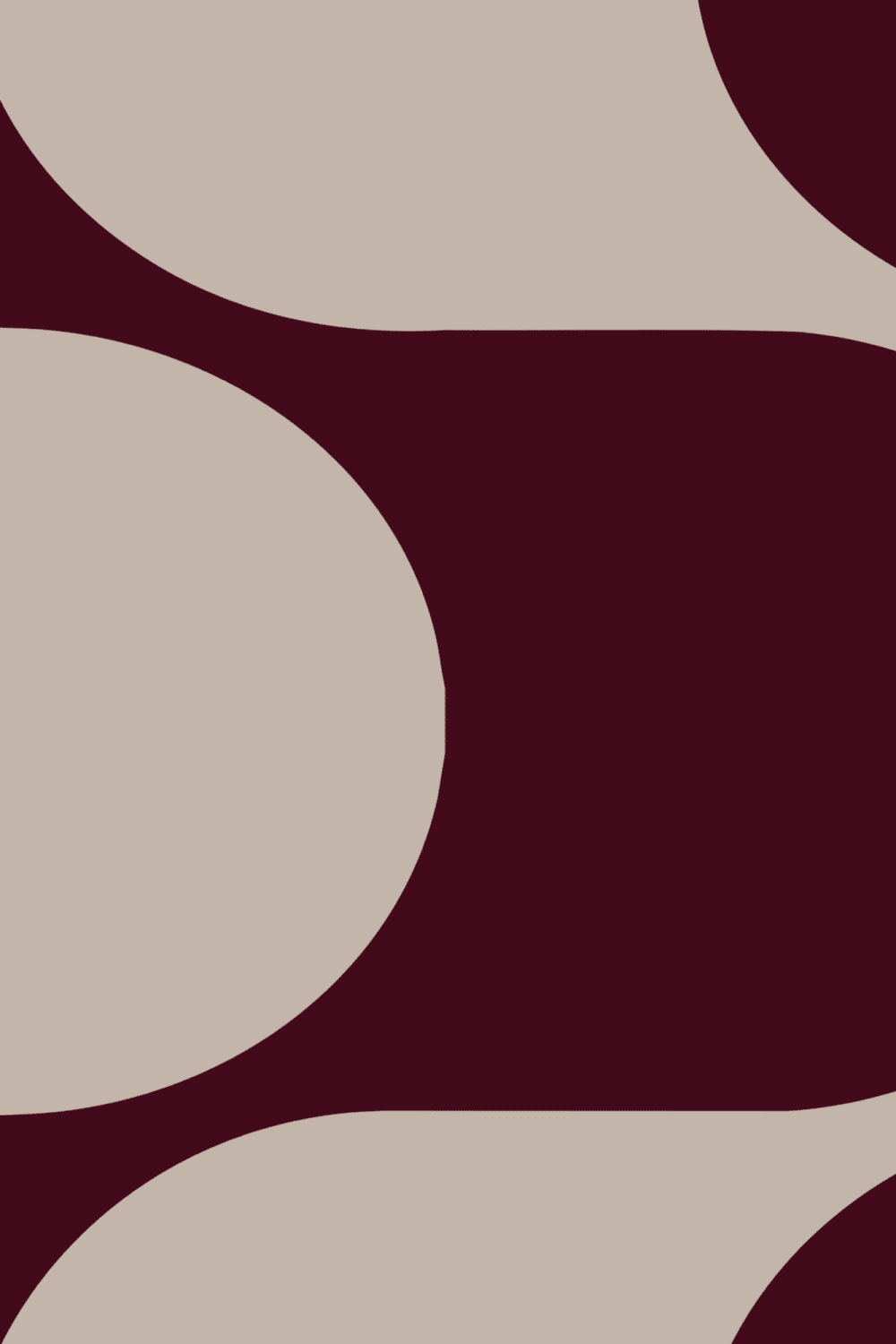 Burgundy Golfpatroon Geometrische Feature Muurschildering