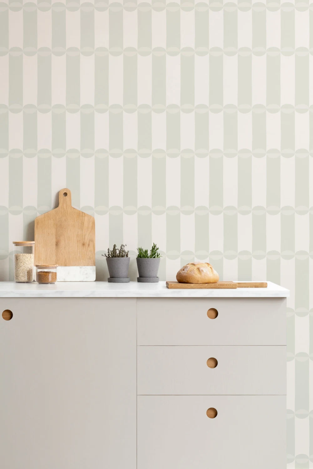 Fototapeta Tubular Sage Geometric Striped Contemporary Calm Mural