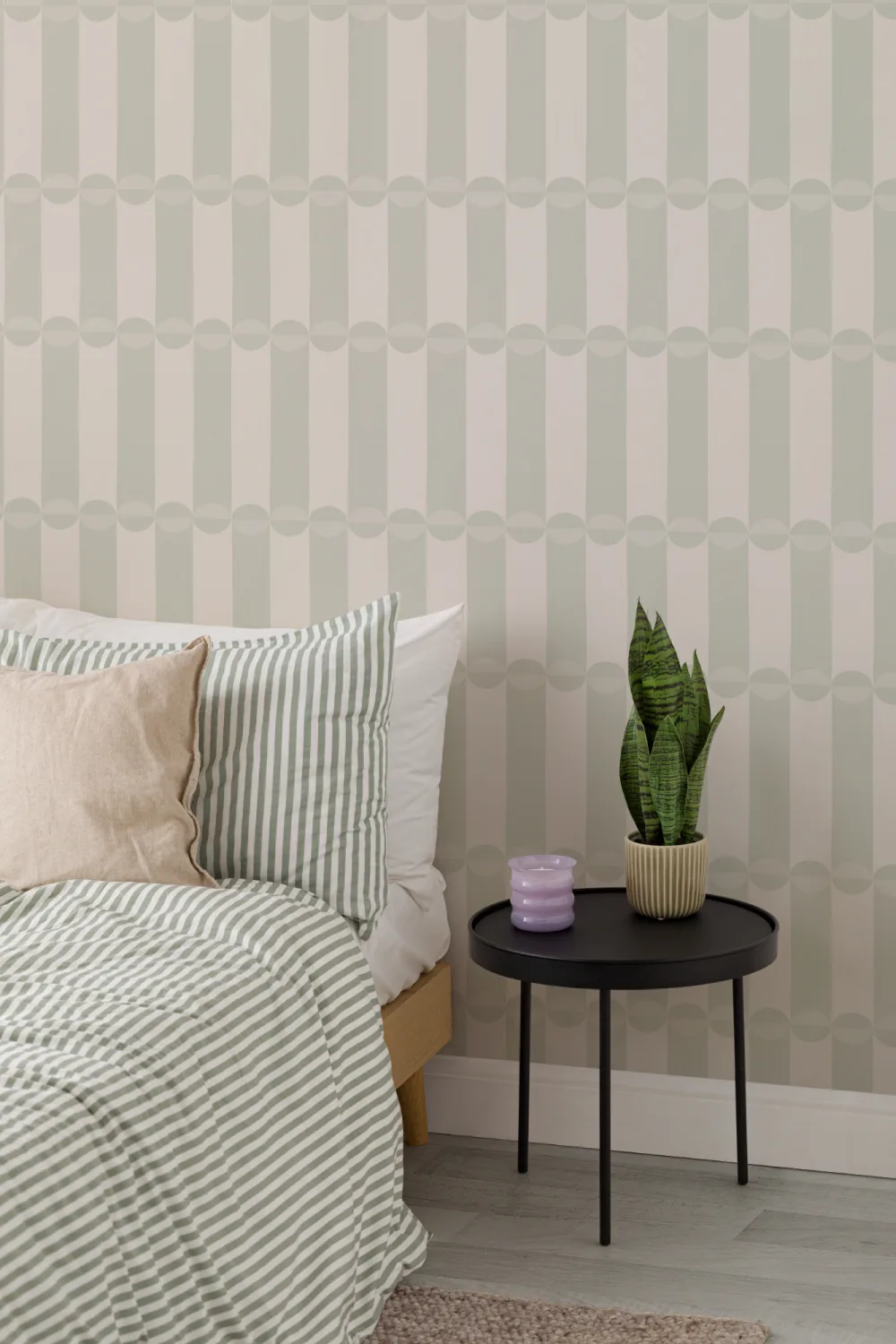 Fototapeta Tubular Sage Geometric Striped Contemporary Calm Mural