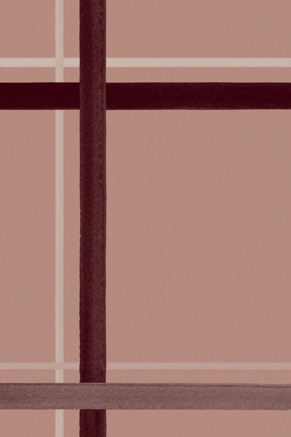 Bordeaux geometrisch geruit patroon muurschildering ontwerp