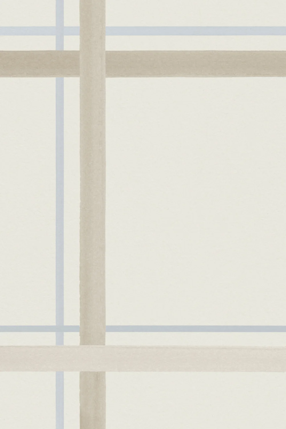 Neutral Checkered Tattersall Pattern Wall Mural