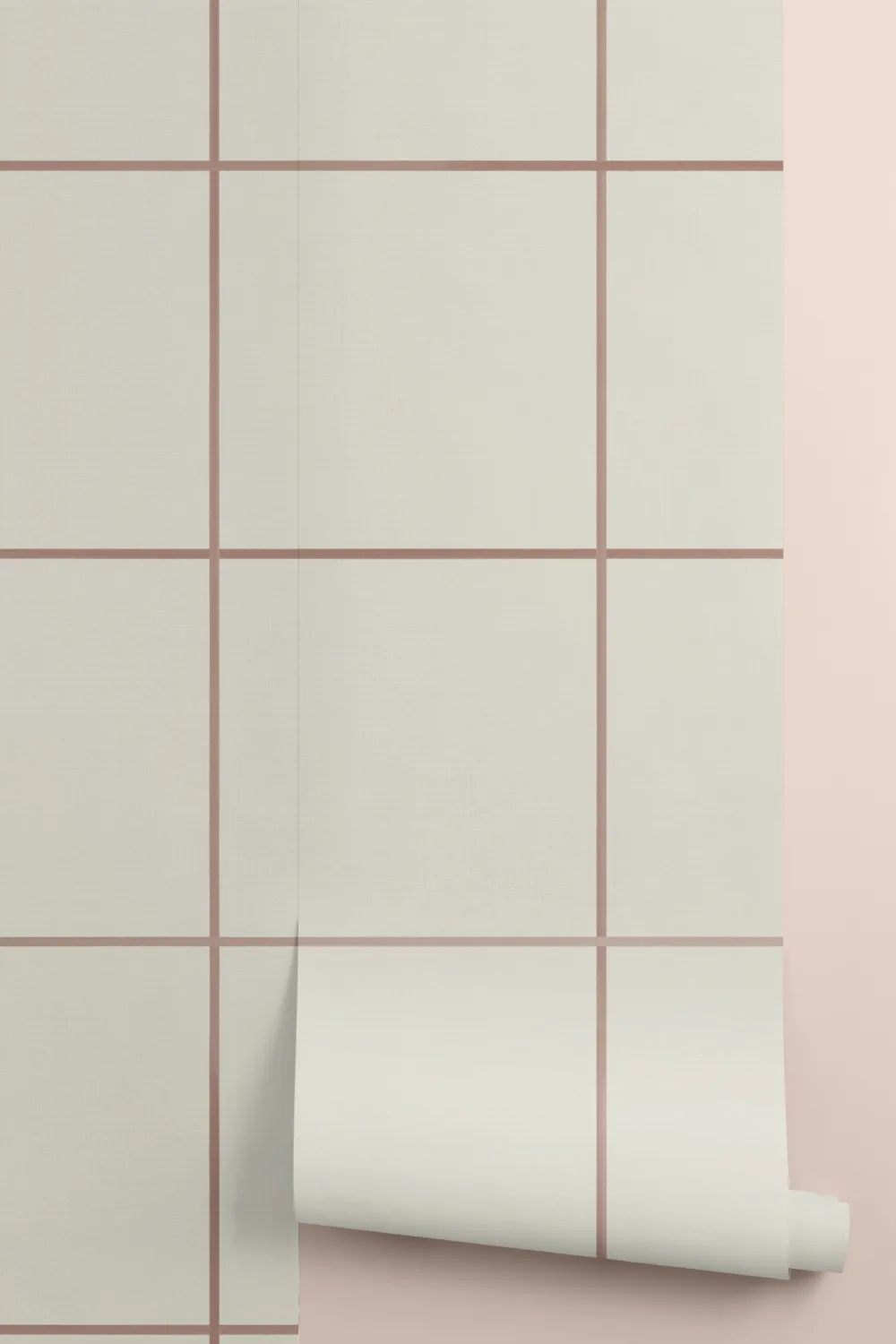 Terracotta Raster Geometrische Minimalistische Muurschildering