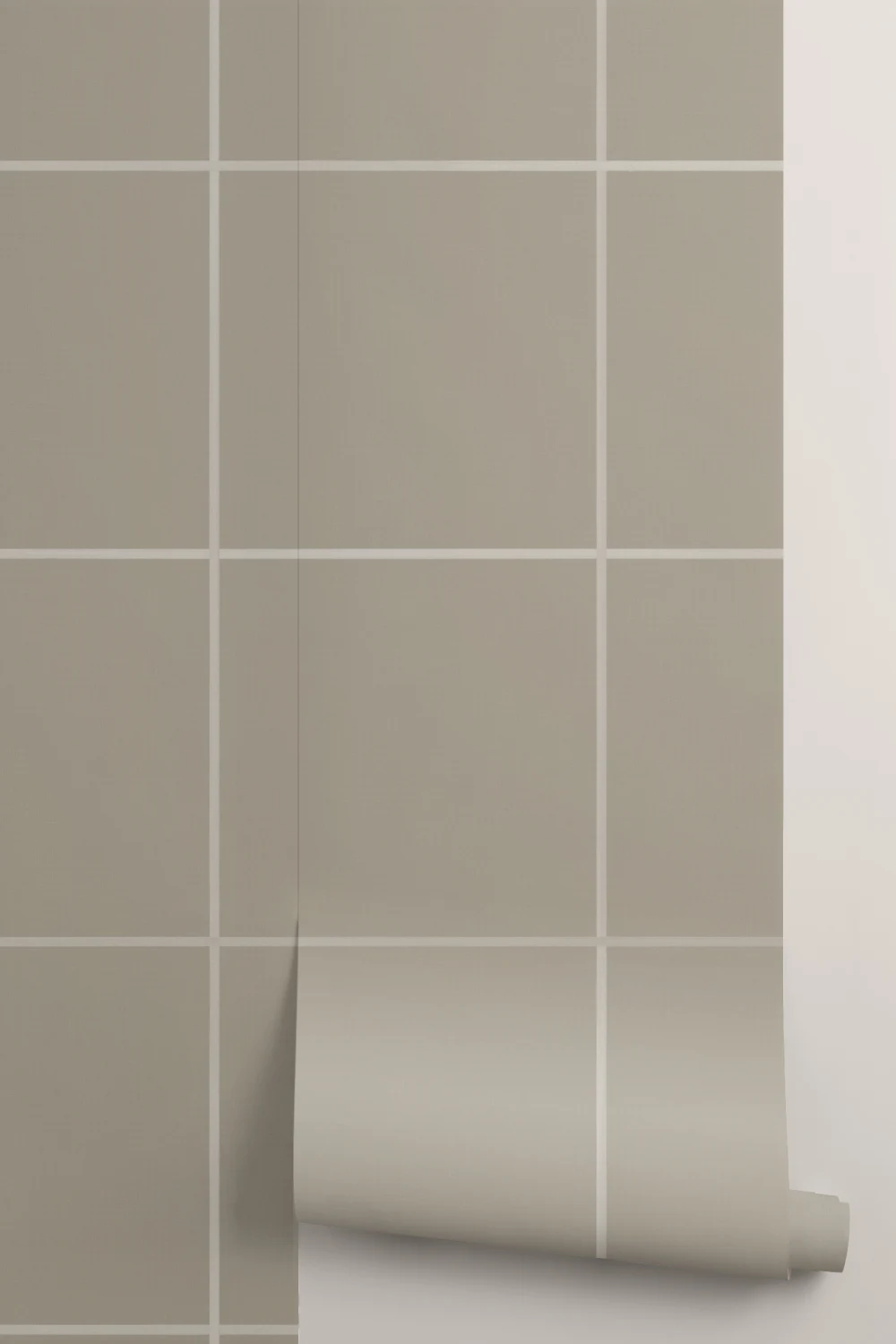 Greige minimalistisk geometrisk tapet til moderne rum