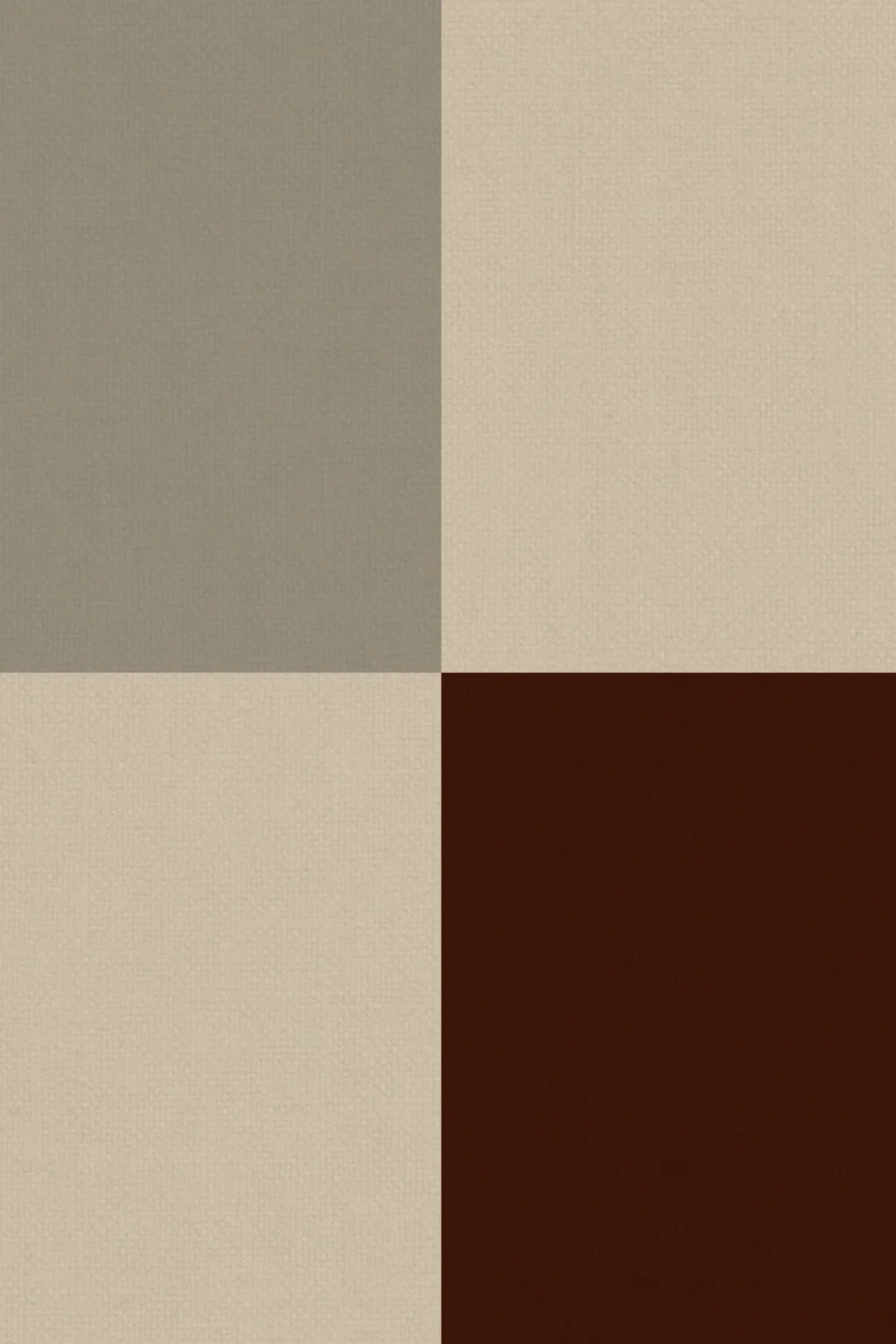 Veelkleurige beige geometrische geruite muurschildering