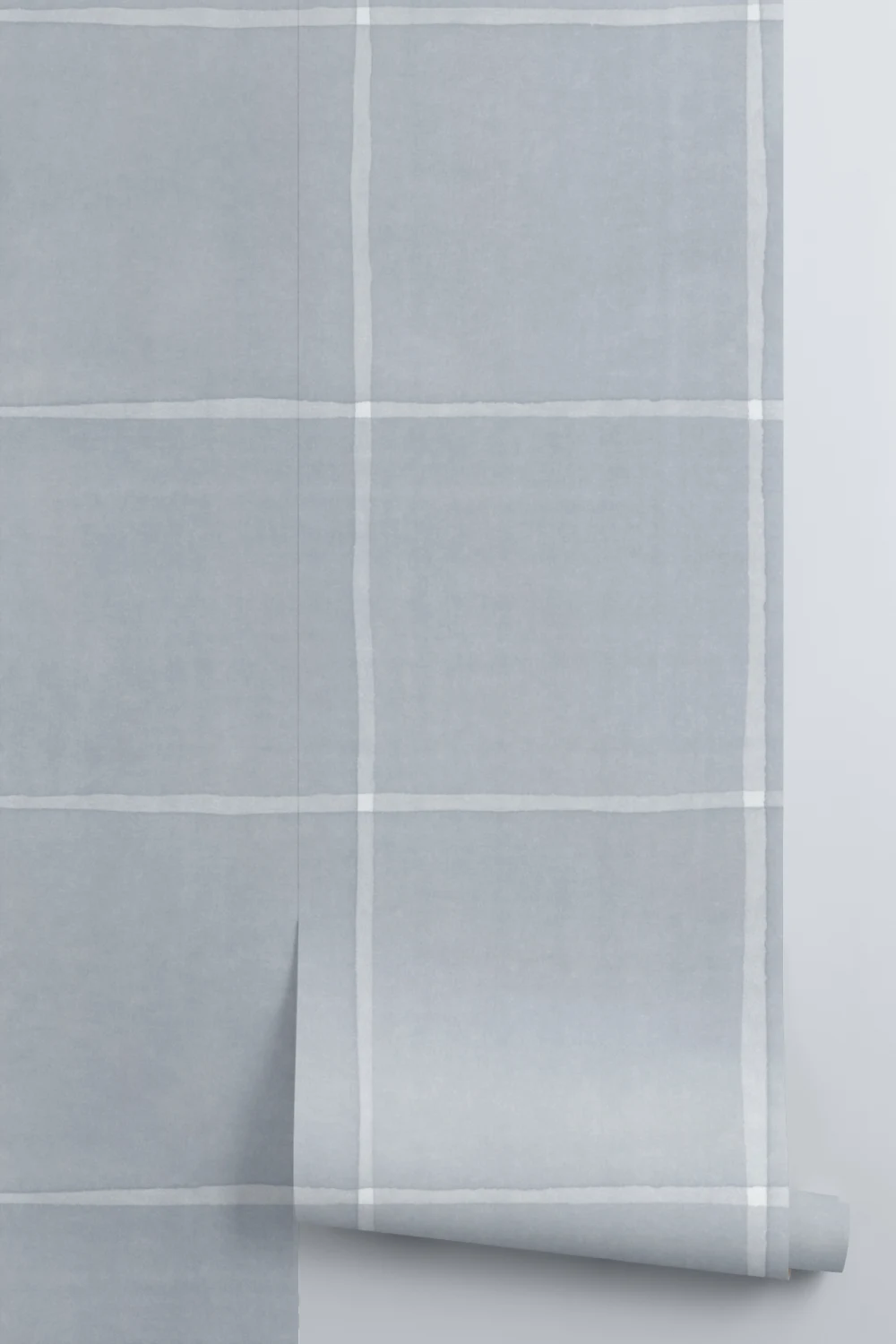 Blue Checked Pattern Modern Wallpaper Mural