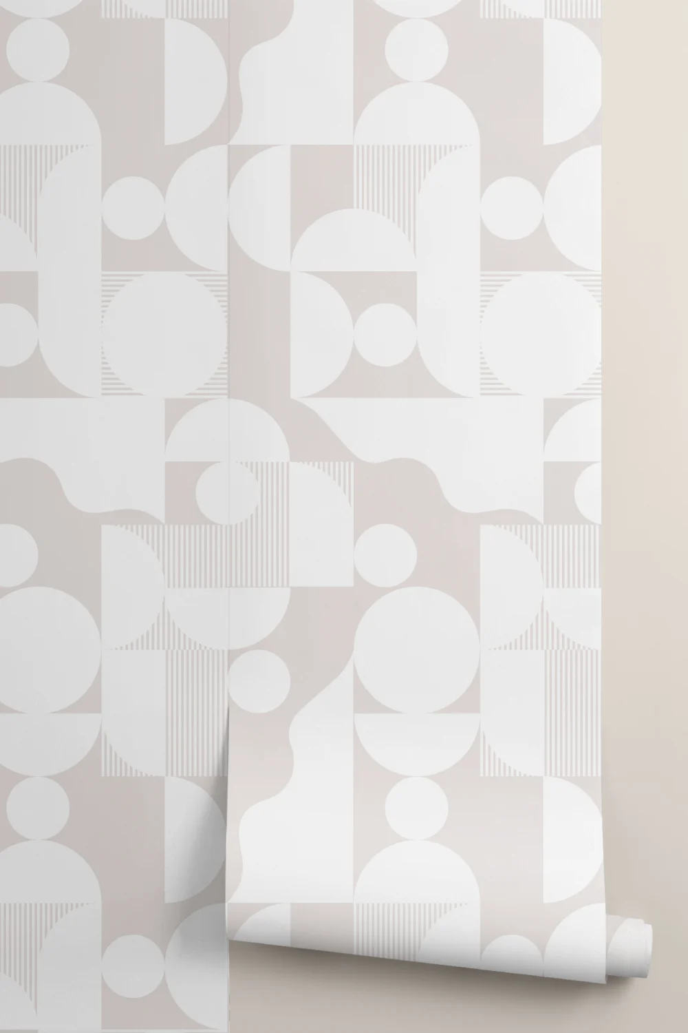 Weiße Moderne Geometrische Formen Tapete