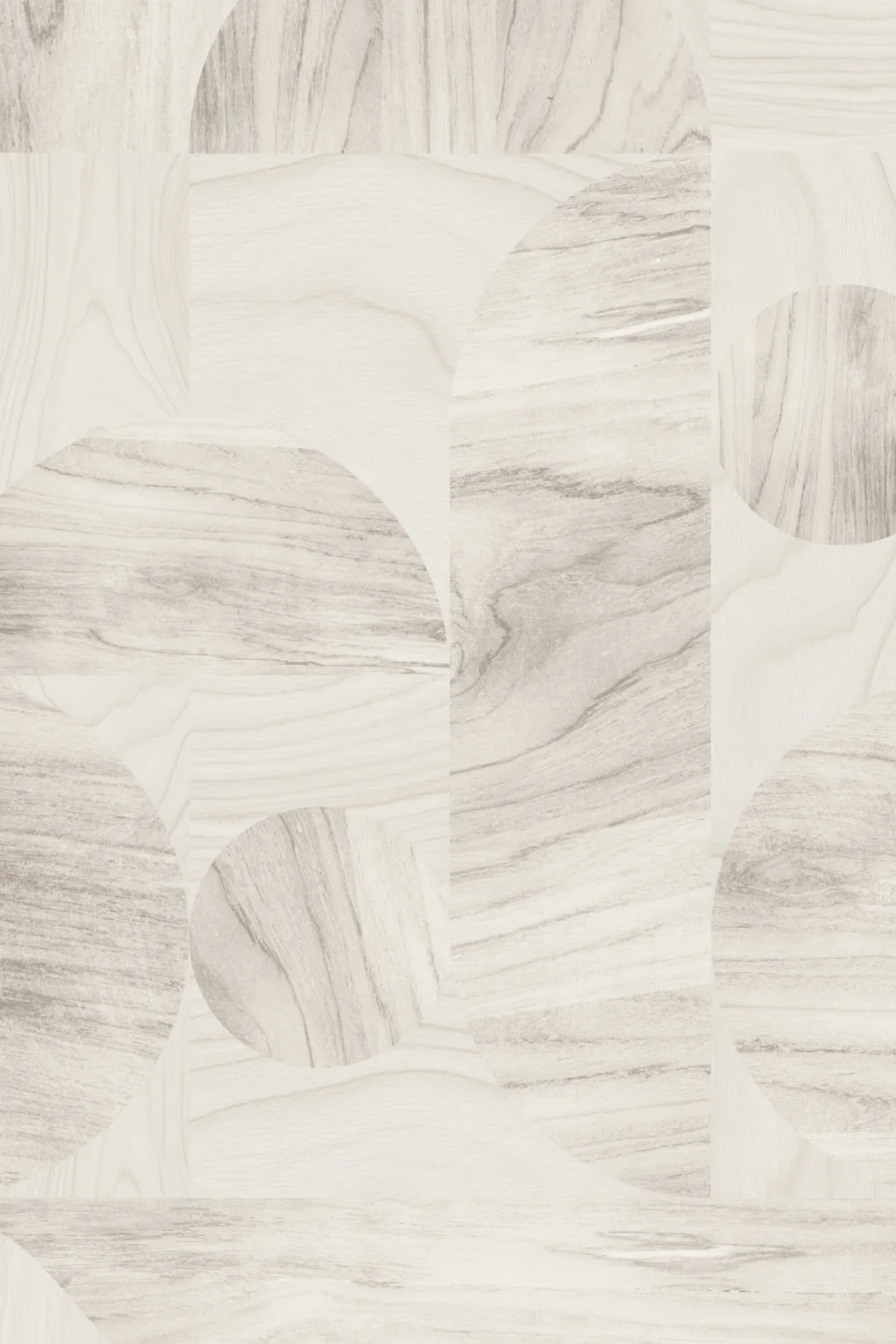 Beige Modern Geometric Wood Grain Shapes Wallpaper