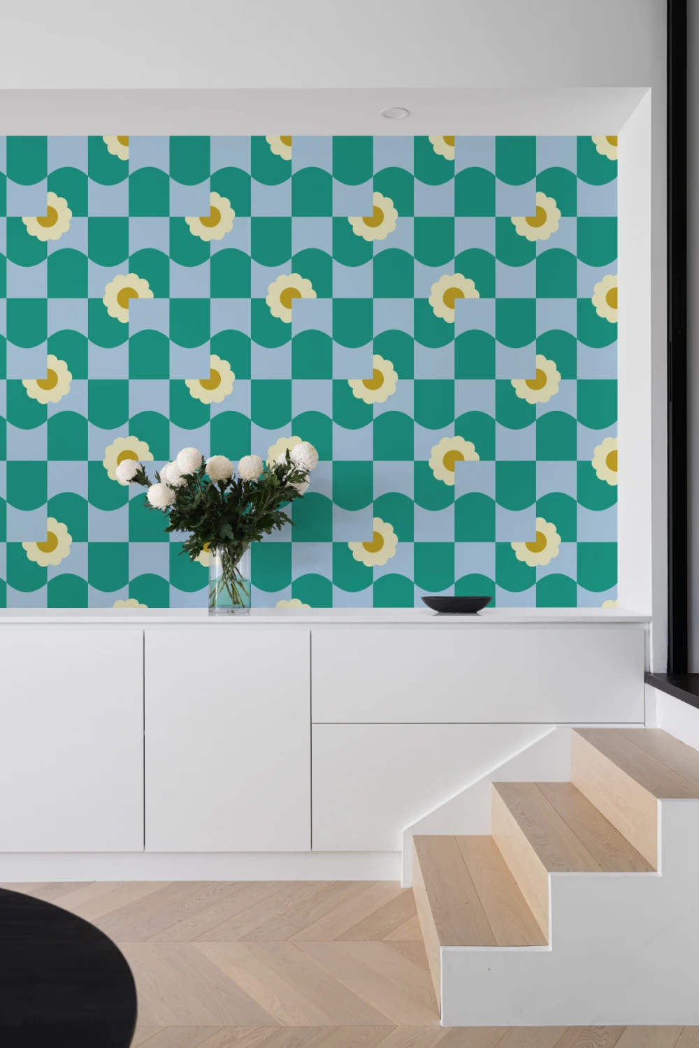 Elizabeth Olwen Petal Pop Green Wallpaper