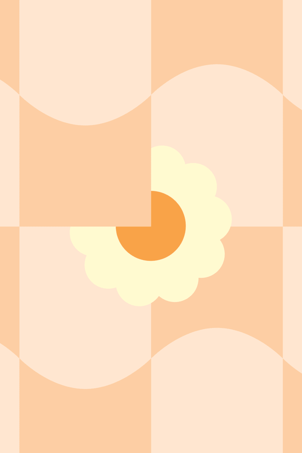 Elizabeth Olwen Petal Pop Peach Papier peint